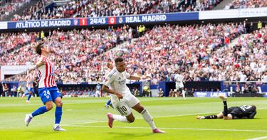 Kylian Mbappé marca el 1-1 para el Real Madrid. 