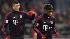 Lewandowski y Coman, jugadores del Bayern.