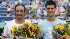El serbio (derecha), tercer cabeza de serie en aquel torneo, venci&oacute; en dos sets al vi&ntilde;amarino en su primera final ATP. 