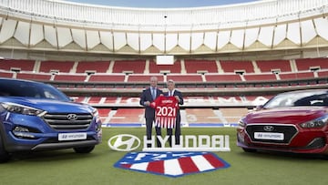 El Atlético de Madrid y Hyundai renuevan su acuerdo de patrocinio