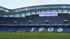 Imagen del Deportivo - Fuenlabrada disputado en Riazor en 2020.