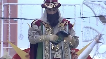 Álvaro Valles, vestido de Rey Gaspar en Lora del Río.