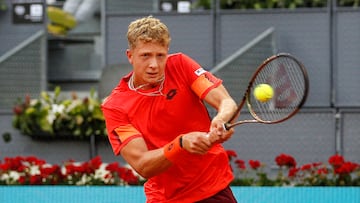 Martín Landaluce en el partido contra Richar Gasquet en el Mutua Madrid Open 2023.