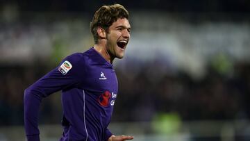 Marcos Alonso, durante un partido con la Fiorentina.