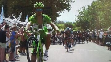 Caballito de Sagan para celebrar que consolida el maillot verde