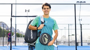 Coki Nieto, en la Ciudad de la Raqueta, en la presentación de su pala Kuikma Hybrid Pro.