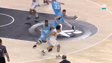 La elegante asistencia por la espalda de Campazzo para Ayón