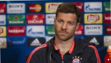 Xabi Alonso durante la rueda de prensa.