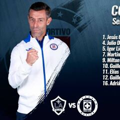 Cruz Azul da su lista para la semifinal de la Leagues Cup