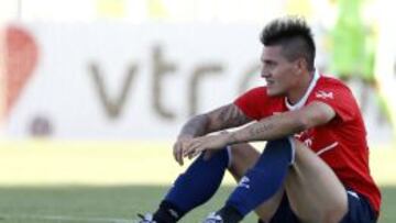 Nicolás Castillo marcó en Rancagua pero terminó lesionado.