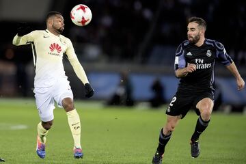 En el Mundial de Clubes del 2016, América se midió al Real Madrid. Las Águilas cayeron en ese duelo.
En la foto: William Da Silva de América y Daniel Carvajal del Real Madrid.