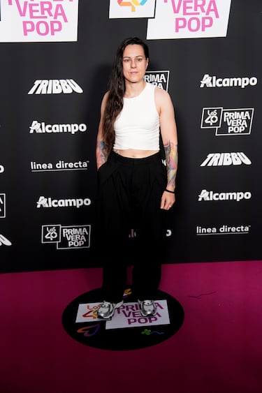 La boxeadora Joana Pastrana posa en la alfombra roja de LOS40 Primavera Pop.