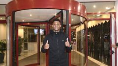 Abner Vinicius, tras llegar anoche a Sevilla.