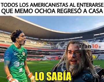 Los memes celebran el regreso de Memo Ochoa al América