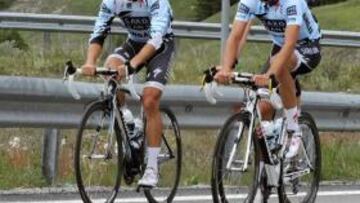 Contador, ayer en Sestriere.