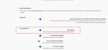 Youtube no te enviará más emails para recordarte nuevos vídeos