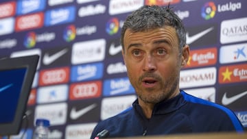 Luis Enrique en rueda de prensa. 