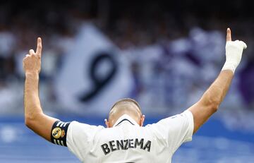 Benzema, tras marcar en el Clásico, esta temporada.