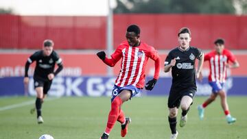 Taufik, en su estreno en la Youth League contra el Celtic.