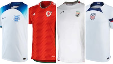 These are all the official jerseys of the 32 national teams in the Qatar 2022 World Cup