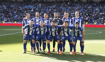 El once inicial del Alavés. 
