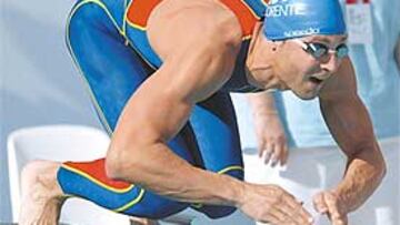 50 METROS INTERMINABLES. La tensión de Lorente explota en el podio de salida. Fue eliminado en semis.