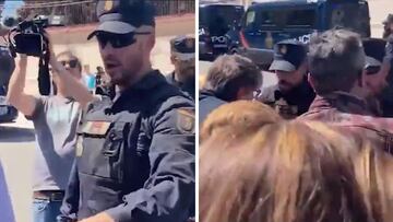 La respuesta que arrasa en redes de un policía a un falangista tras decirle “soy más español que tú”