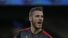 A TOPE. De Gea se est&aacute; entrenando con suma profesionalidad.
 