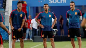 Rodrigo, con la Selección Española.