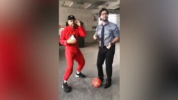 El baile de Neymar con El Profesor de la serie La casa de papel