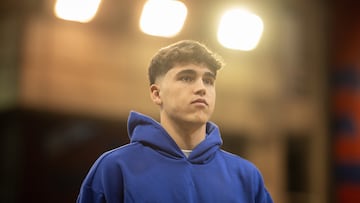 BARCELONA, SPAIN - MARCH 12: Pau Curbasi of FC Barcelona arrives at the stadium prior to the UEFA Champions League 2023/24 round of 16 second leg match between FC Barcelona and SSC Napoli at Estadi Olimpic Lluis Companys on March 12, 2024 in Barcelona, Spain. (Photo by David Ramos - UEFA/UEFA via Getty Images) (Photo by David Ramos - UEFA/UEFA via Getty Images)
