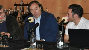 Pablo López y Óscar Fernández, en una tertulia.