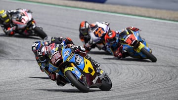 22 Lowes Sam (gbr), EG 0,0 Marc VDS, Kalex Moto2, action during the 2020 Moto2 myWorld Motorrad Grand Prix von Osterreich, Austrian Grand Prix from August 14 to 16, 2020 on the Red Bull Ring, in Spielberg, Austria - Photo Studio Milagro / DPPI
 GIGI SOLDANO / DPPI Media / AFP7 
 16/08/2020 ONLY FOR USE IN SPAIN