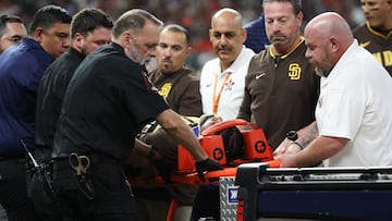 A strong collision between Luis Arráez and Mauricio Dubón caused Arráez to be taken off the field on a stretcher.