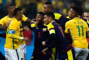 Colombia y Brasil reviven la tensión del Mundial de 2014