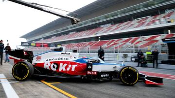 El nuevo Williams FW43 durante su 'filming day' en Montmeló.