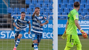 20/06/20  Partido SEGUNDA DIVISION COVID19 CORONAVIRUS 
 Deportivo de La Coru&ntilde;a - Rayo Vallecano
 Penalti martin , repeticion , gol  aketxe 