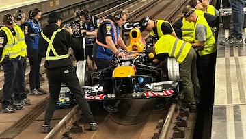 El Red Bull va sobre raíles... del Metro de Madrid