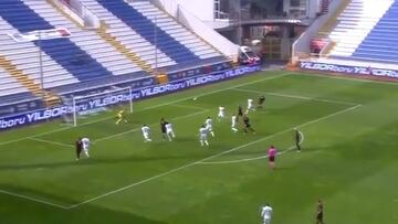 ¡Cabezazo impecable! El golazo de Enzo Roco en Turquía