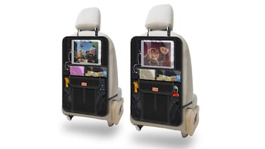 Impermeables y con cinco bolsillos: ordena tu coche con este 'kit' de dos organizadores para los asientos