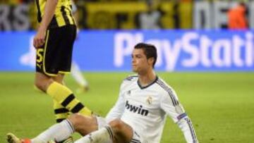 Cristiano, lesionado en Dortmund.