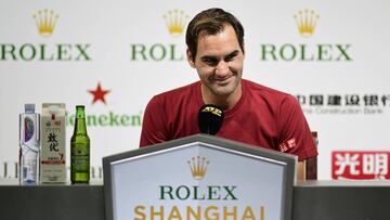 Rueda de prensa de Roger Federer en Shangh&aacute;i.