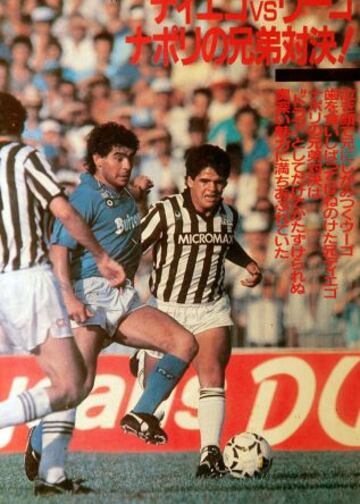 Diego no necesita presentación. Hugo tuvo pasos por clubes pequeños y cuando militaba en Ascoli se enfrentó al Napoli del zurdo.