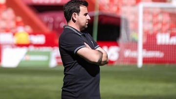 Carlos del Valle, entrenador del Fundaci&oacute;n Albacete. 