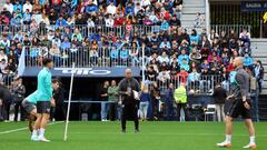 Sergio Pellicer en el entrenamiento abierto del Málaga el 4 de enero.