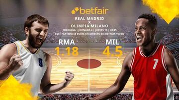 Real Madrid Baloncesto vs. Olimpia Milano: horario, TV, estadísticas, clasificación y pronósticos de la Euroliga