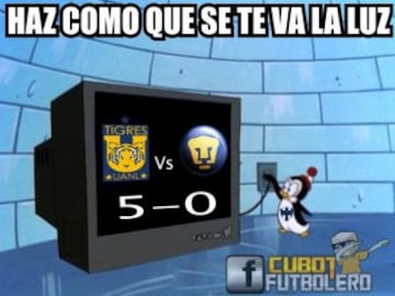 Tigres goleó y eliminó a Pumas y los memes lo disfrutan