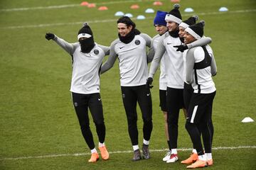 Neymar, Cavani, Meunier, Rabiot y Mbappé.