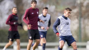 San José, hoy ante un combinado del Bilbao Athletic.