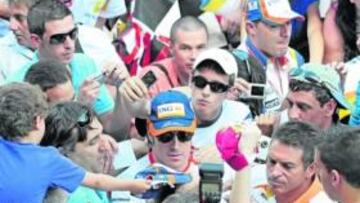 <b>EL ÍDOLO DE LA AFICIÓN. </b>Fernando Alonso es el gran protagonista siempre que corre en casa, como se vio en Montmeló, y ahora volverá a serlo en el GP de Europa.